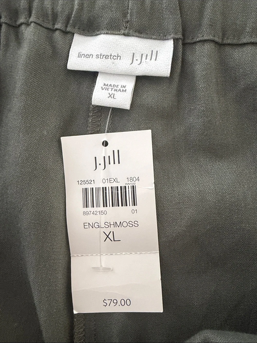 J. Jill Women’s Linen blend Casual Linen-Blend Stretch Chinos Capris